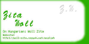 zita woll business card